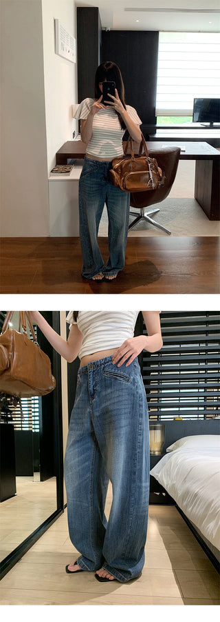 diagonal pocket jeans