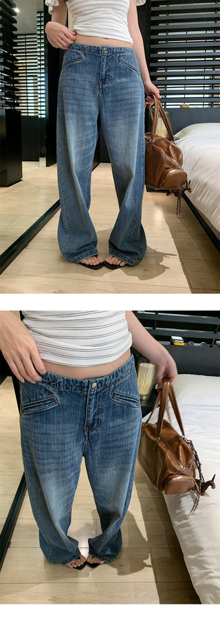 diagonal pocket jeans