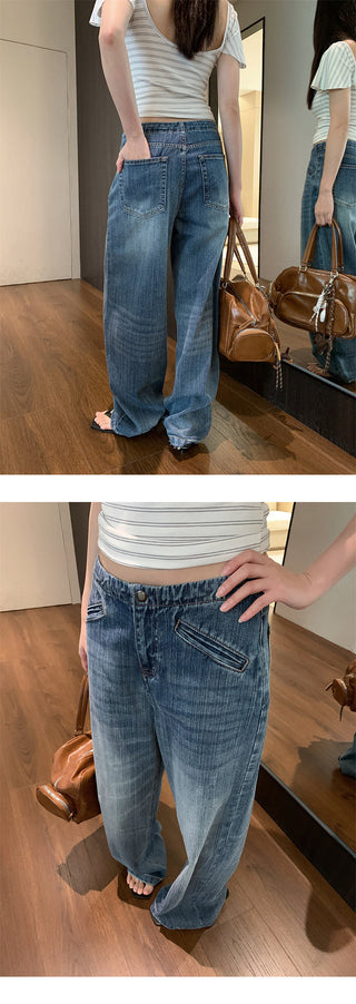 diagonal pocket jeans