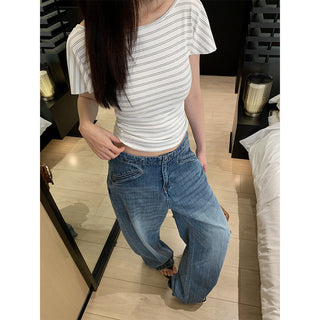 diagonal pocket jeans