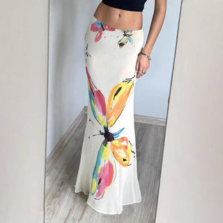 butterfly fishtail skirt