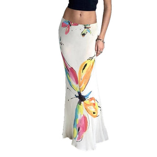 butterfly fishtail skirt