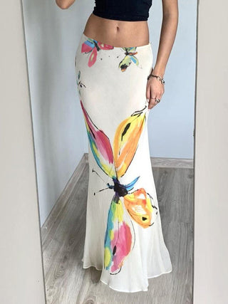 butterfly fishtail skirt