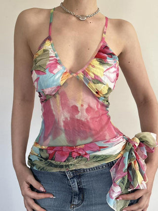 flower mesh Top