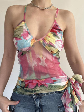 flower mesh Top