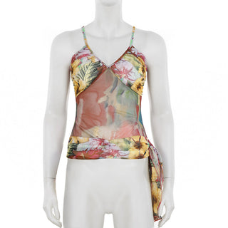 flower mesh Top
