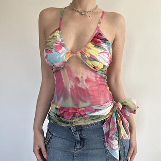 flower mesh Top