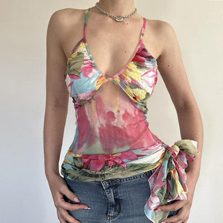 flower mesh Top