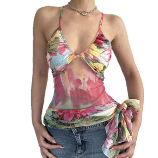 flower mesh Top
