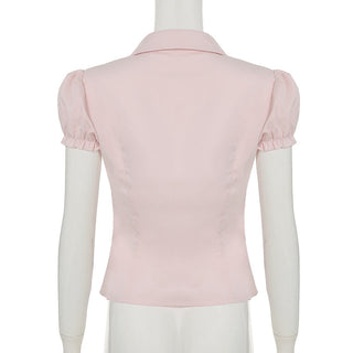 pleated polo top