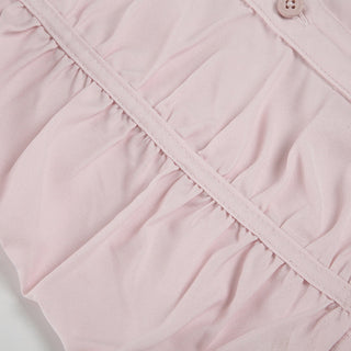 pleated polo top