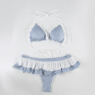 plaid bikini top