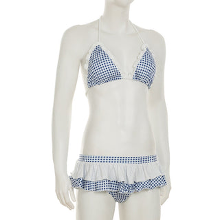 plaid bikini top