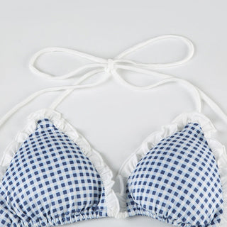 plaid bikini top