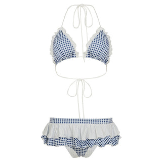plaid bikini top