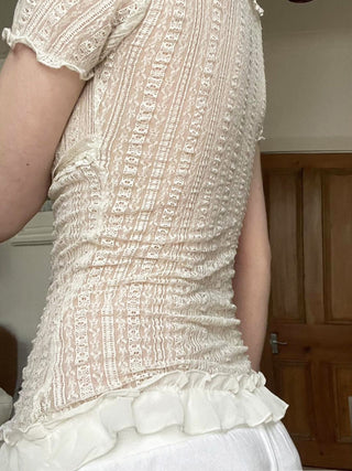 V-neck lace top
