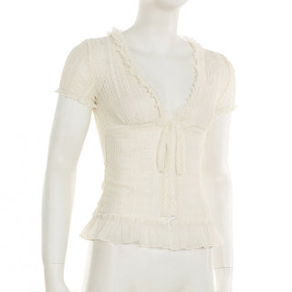V-neck lace top