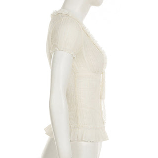 V-neck lace top