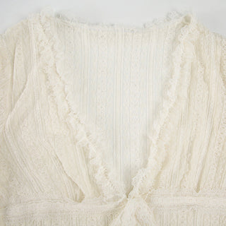 V-neck lace top