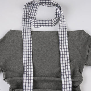 plaid off-shoulder