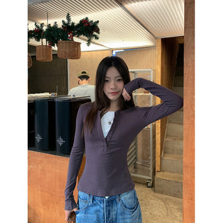 patchwork stripe Top