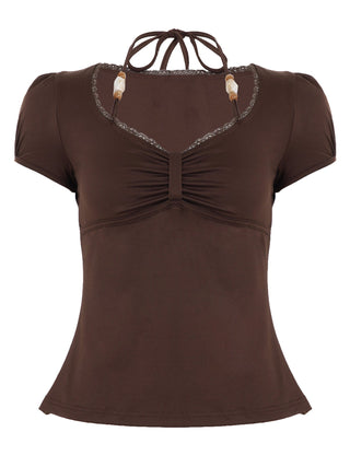 beaded lace top