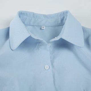 pleated V-neck