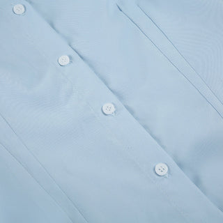 pleated V-neck