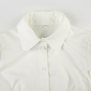 pleated V-neck