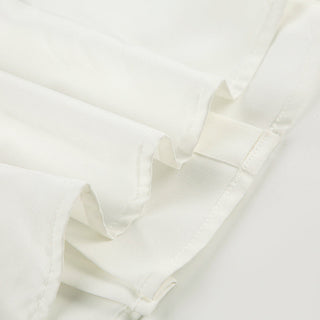 pleated V-neck