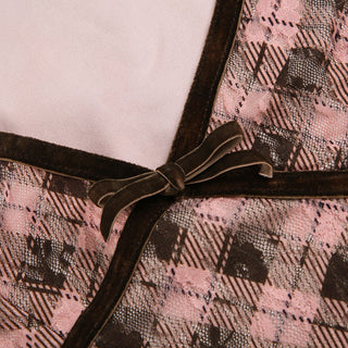plaid mature Top