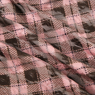 plaid mature Top