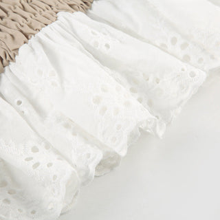 contrast lace top