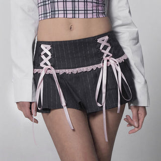 striped pleated skirt