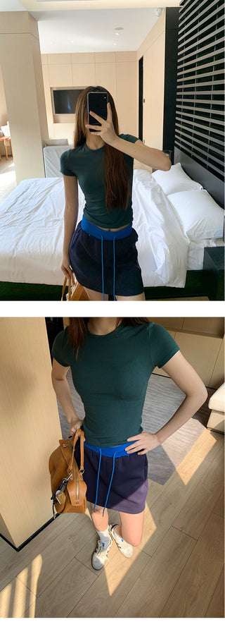 elastic waist skirt