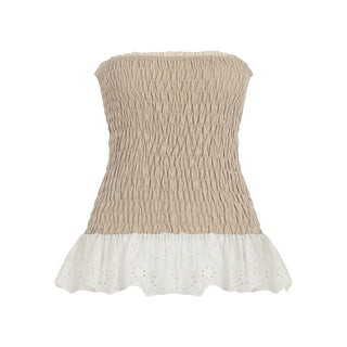 contrast lace top
