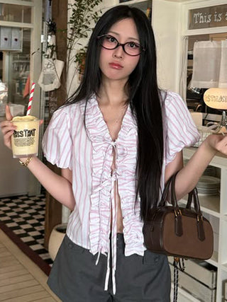 puff lace Top