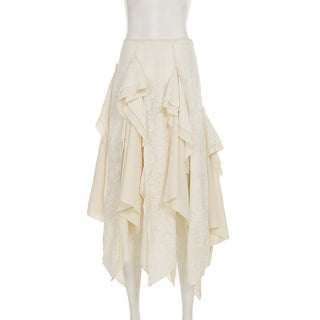 lace asymmetric skirt