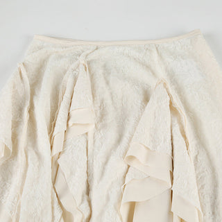lace asymmetric skirt
