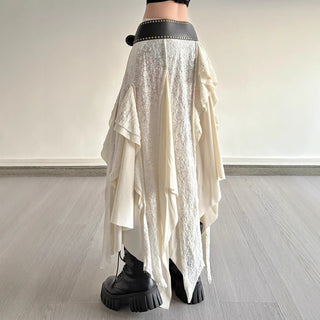 lace asymmetric skirt