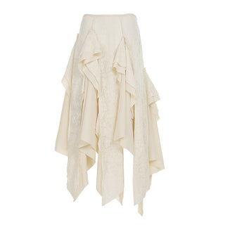 lace asymmetric skirt