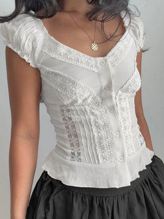 fitted pleated top