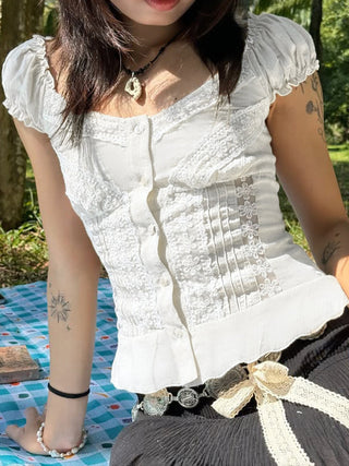 fitted pleated top