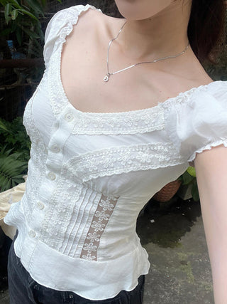 fitted pleated top