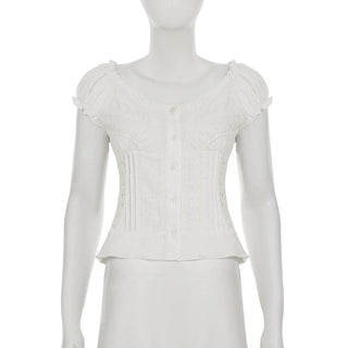 fitted pleated top
