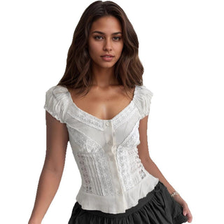 fitted pleated top