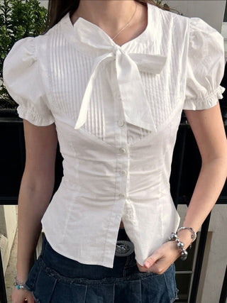 bow organza top
