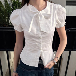 bow organza top