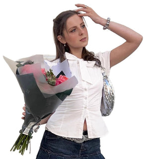 bow organza top