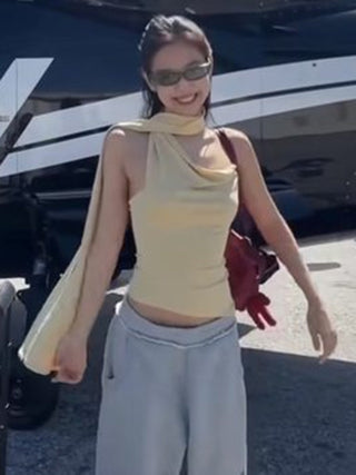 scarf collar top